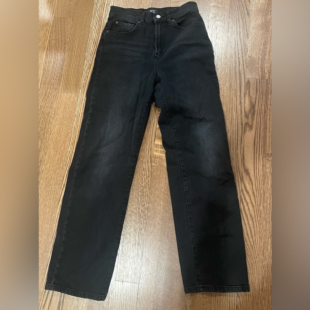 BDG Black High Rose Cowboy/Wide Leg Jeans- Urban Outfitters